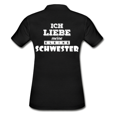 Geschenkidee Schwester Poloshirt - Schwester Geschwister Zwilling Spruch Geschenkidee