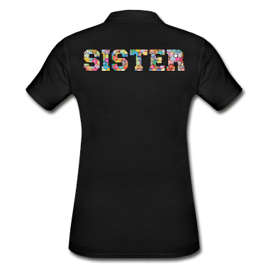 Geschenkidee Schwester Poloshirt - Sister Schwester beste Freundin Geschenkidee