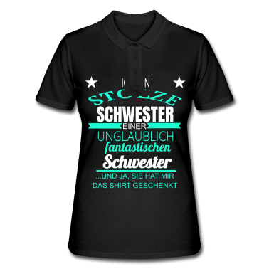 Geschenkidee Schwester Poloshirt - Schwester Stolze Schwester