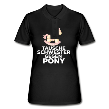 Geschenkidee Schwester Poloshirt - Schwester Pony Geschenkidee Geburtstag