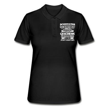 Geschenkidee Schwester Poloshirt - Schwester Geschwister Schwester Geschenk