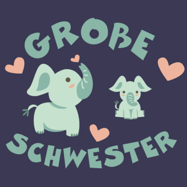 Motiv Große Schwester Elefanten Herzen Geschenkidee