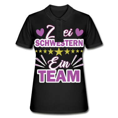 Geschenkidee Schwester Poloshirt - Zwei Schwestern Zusammen, Spruch, Geschenkidee