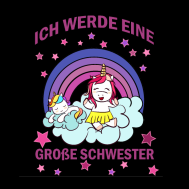 Motiv Einhorn Große Schwester Geschenkidee Geburtstag