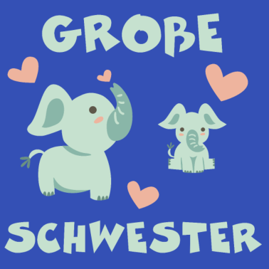 Motiv Große Schwester Elefanten Herzen Geschenkidee
