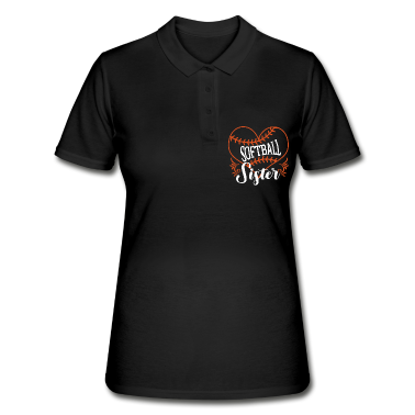 Geschenkidee Schwester Poloshirt - Softball Schwester Baseball Sport Geschenkidee