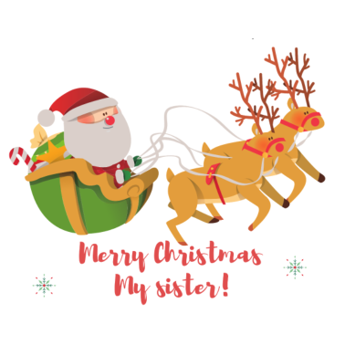 Motiv Frohe Weihnachten meine Schwester T-Shirt Geschenkidee