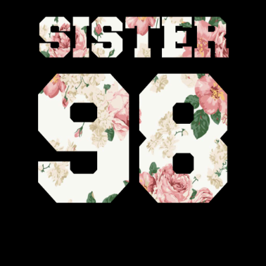 Motiv Schwester 98 1998 Geschenk Zahl Geschenkidee