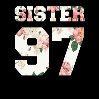 Motiv Schwester 97 1997 Geschenk Zahl Geschenkidee