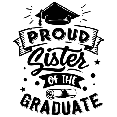 Motiv Schwester stolz auf eine lustige Geschenkidee eines Absolventen-T-Shirts