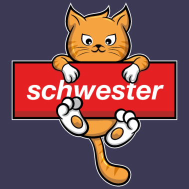 Motiv Schwester Katze Geschenkidee Mädchen Familie cat