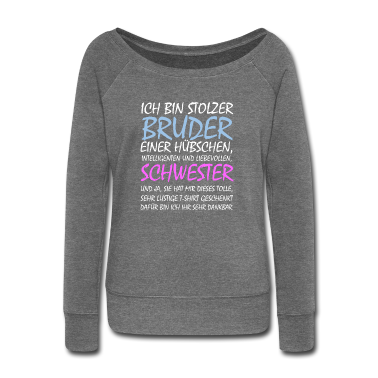 Geschenkidee Schwester Langarmshirt - Stolzer Bruder Geschwister Geschenkidee Schwester