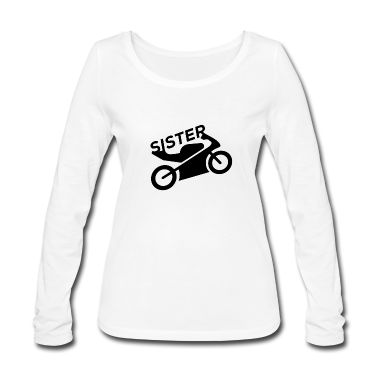 Geschenkidee Schwester Langarmshirt - Schwester Motorrad Schwester Motorrad