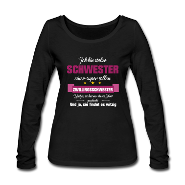 Geschenkidee Schwester Langarmshirt - Zwillingsschwester Schwester Geschenkidee