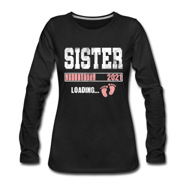Geschenkidee Schwester Langarmshirt - Schwester 2021 Geburt Geschenkidee