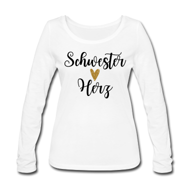 Geschenkidee Schwester Langarmshirt - Schwester Herz Geschenk Schwestern