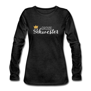 Geschenkidee Schwester Langarmshirt - Große Schwester 2021 Schwestern Krone Geschenkidee