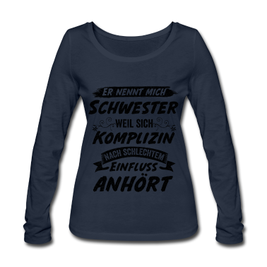 Geschenkidee Schwester Langarmshirt - Schwester Komplizin Geschwister Geschenkidee