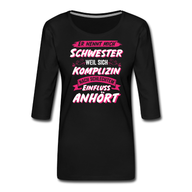 Geschenkidee Schwester Langarmshirt - Schwester Komplizin Geschwister Geschenkidee