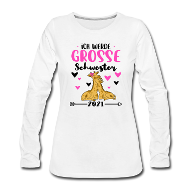 Geschenkidee Schwester Langarmshirt - Ich werde grosse Schwester 2021 Geschenkidee
