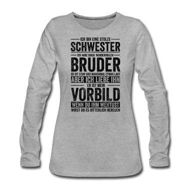 Geschenkidee Schwester Langarmshirt - Schwester Bruder Geschwister Geschenkidee
