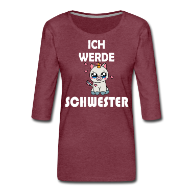 Geschenkidee Schwester Langarmshirt - Ich werde Schwester Einhorn Shirt für Kinder