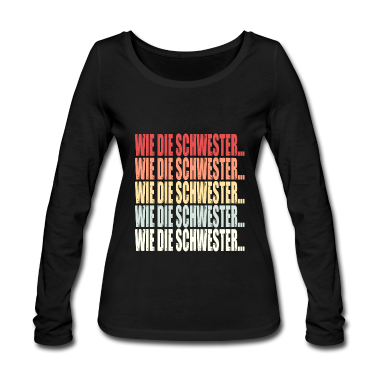 Geschenkidee Schwester Langarmshirt - So der Schwester Retro lustig Spruch Geschenkidee
