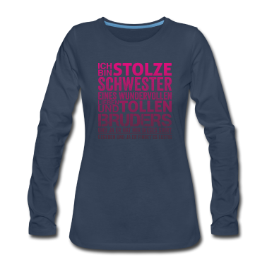 Geschenkidee Schwester Langarmshirt - Geschwister Bruder Schwester Geschenkidee Spruch