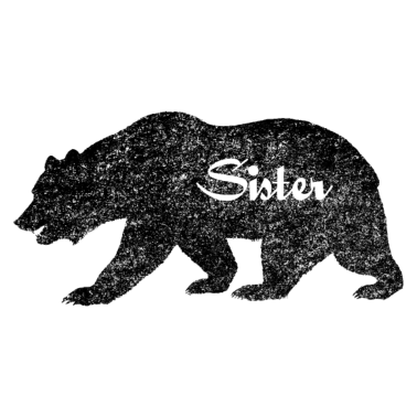 Motiv Schwester Bär. Campinggeschenke für Schwester. Tierwelt.