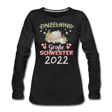 Geschenkidee Schwester Langarmshirt - Große Schwester 2022 Geschwister Geschenkidee