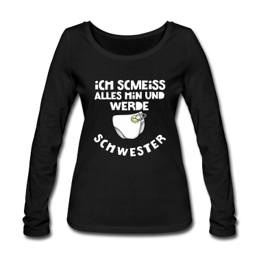 Geschenkidee Schwester Langarmshirt - Schwester Geschenkidee Mutter Schwanger