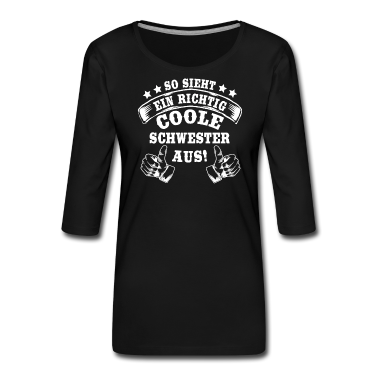 Geschenkidee Schwester Langarmshirt - Richtig Coole Schwester Geburtstag Geschenkidee
