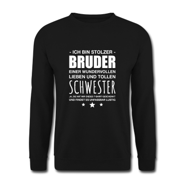 Geschenkidee Schwester Pullover - Stolzer Bruder Geschwister Geschenkidee Schwester