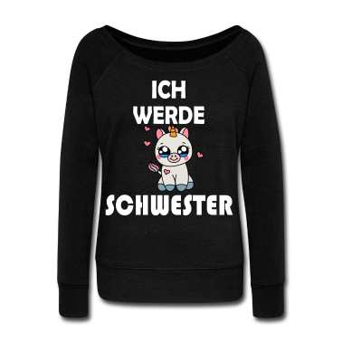 Geschenkidee Schwester Pullover - Ich werde Schwester Einhorn Shirt für Kinder