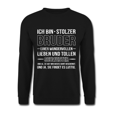 Geschenkidee Schwester Pullover - Bruder Schwester Geschenkidee Stolzer