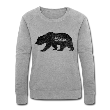 Geschenkidee Schwester Pullover - Schwester Bär. Campinggeschenke für Schwester. Tierwelt.