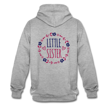 Geschenkidee Schwester Hoodie - Little Sister Geschenkidee Schwestern Blumenranke
