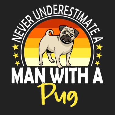 Motiv Never Underestimate A Man With A Pug Mops Geschenk