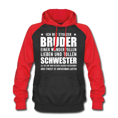 Geschenkidee Schwester Hoodie - Bruder Geschwister Hoodie Geschenkidee Schwester