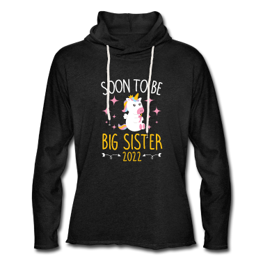 Geschenkidee Schwester Hoodie - Werde Große Schwester 2022 Einhorn