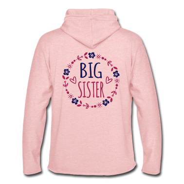 Geschenkidee Schwester Hoodie - Big Sister Geschenkidee Schwestern Blumenranke süß