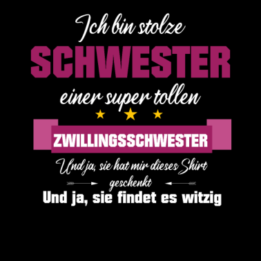 Motiv Zwillingsschwester Schwester Geschenkidee
