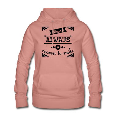 Geschenkidee Schwester Hoodie - Always smile Motivation Spruch Geschenkidee schw
