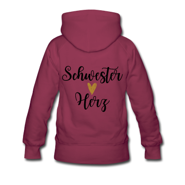 Geschenkidee Schwester Hoodie - Schwester Herz Geschenk Schwestern