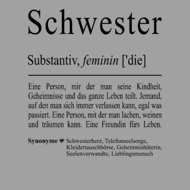 Motiv Schwester Geschwister Familie Geschenkidee