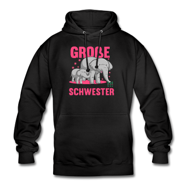 Geschenkidee Schwester Hoodie - Große Schwester Elefant, Geschenkidee