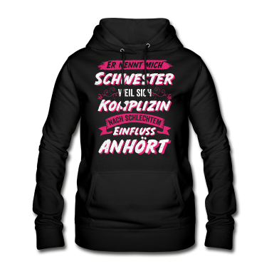 Geschenkidee Schwester Hoodie - Schwester Komplizin Geschwister Geschenkidee