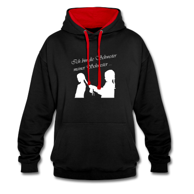 Geschenkidee Schwester Hoodie - Ich bin die Schwester meiner Schwester - Geschenk