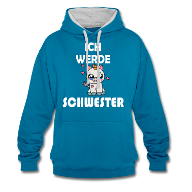 Geschenkidee Schwester Hoodie - Ich werde Schwester Einhorn Shirt für Kinder