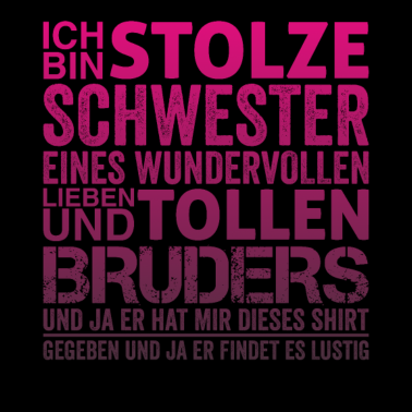 Motiv Geschwister Bruder Schwester Geschenkidee Spruch